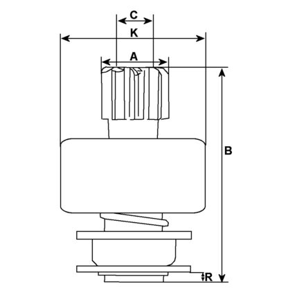 BENDIX VOOR FIAT 500 / 126 STARTER - Afbeelding 2