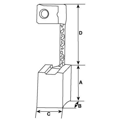 KOOLBORSTELSET VOOR FIAT 500 / 126 STARTER - Afbeelding 2